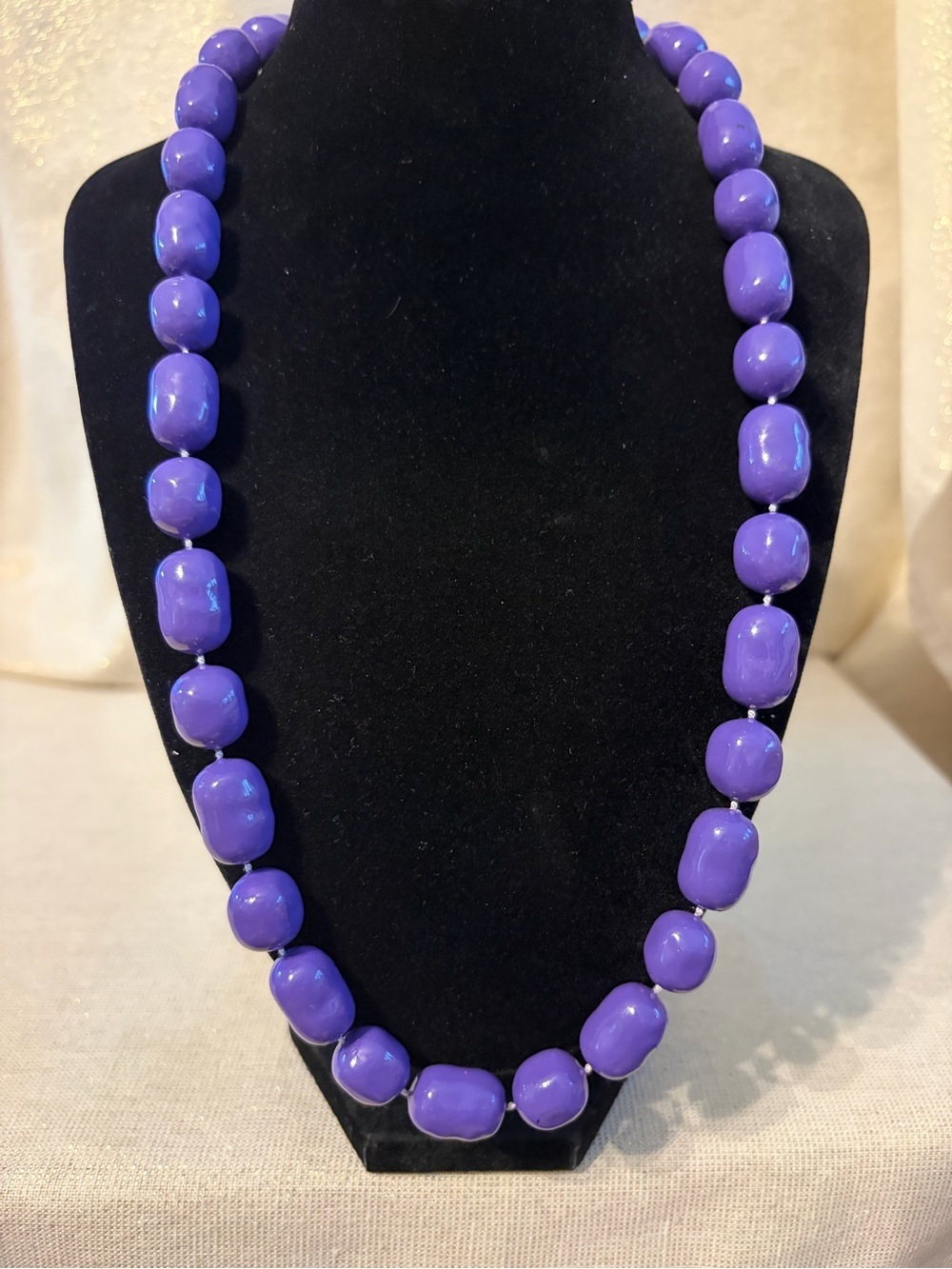 Purple Beaded Women's Necklace - Classic Statement